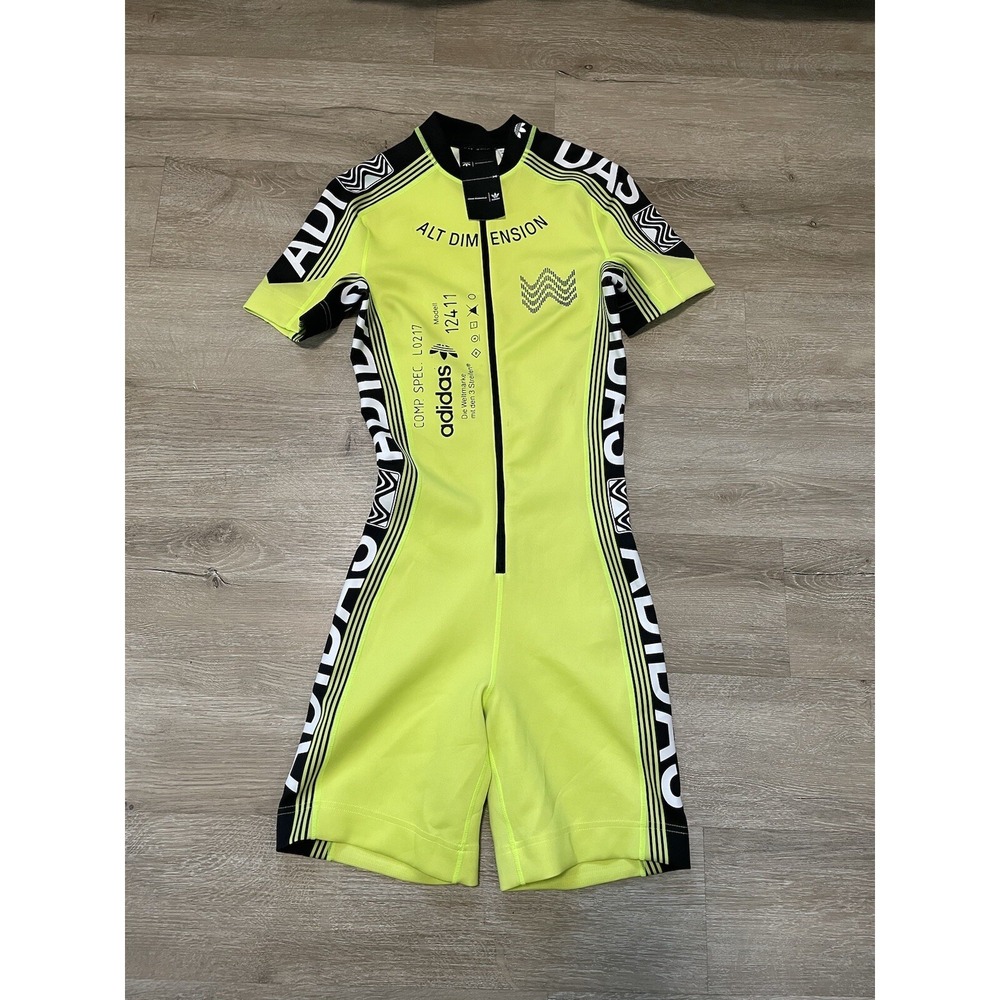 ADIDAS By Alexander Wang Cycling Bodysuit Women's Size US S Volt CV7480 Shirt